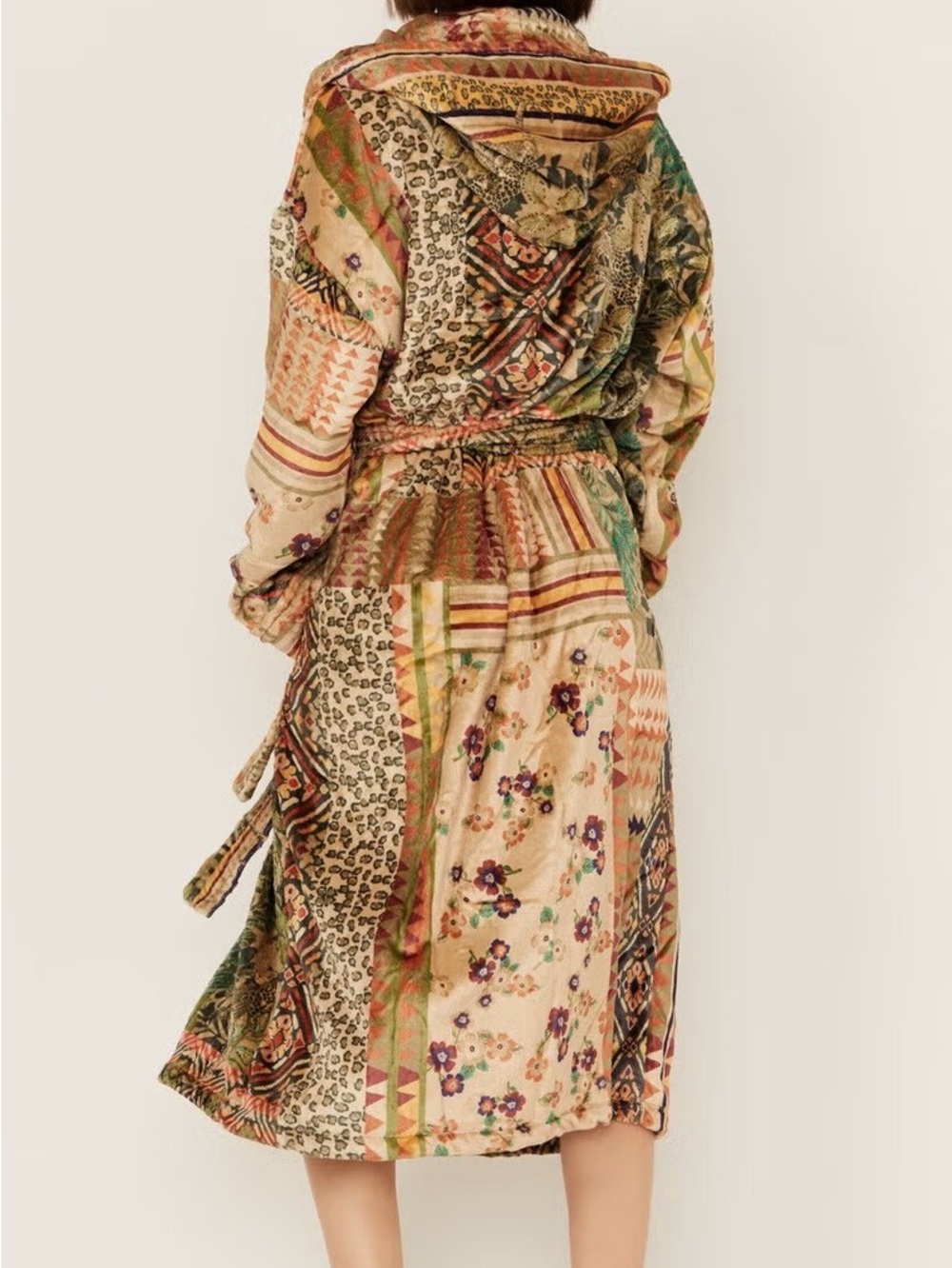 Johnny Was Fria Patchwork Velvet Cozy Robe - Picture 2 of 7